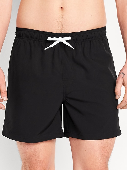 Image number 1 showing, Solid Swim Trunks -- 5-inch inseam