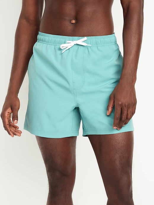 Image number 1 showing, Solid Swim Trunks -- 5-inch inseam