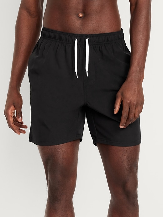 Image number 1 showing, Solid Swim Trunks -- 7-inch inseam