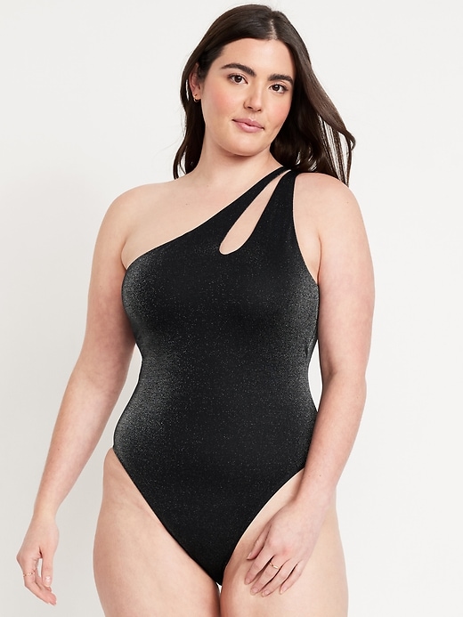 Image number 5 showing, One-Shoulder Shine Swimsuit