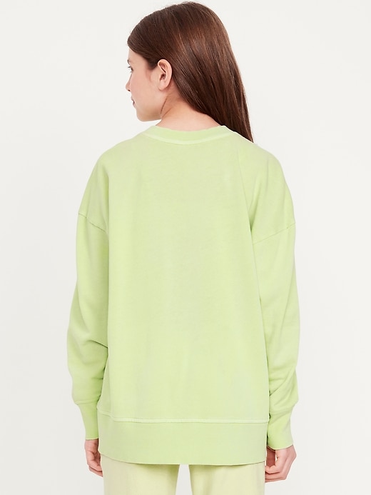 View large product image 2 of 4. Oversized French Terry Tunic Sweatshirt for Girls