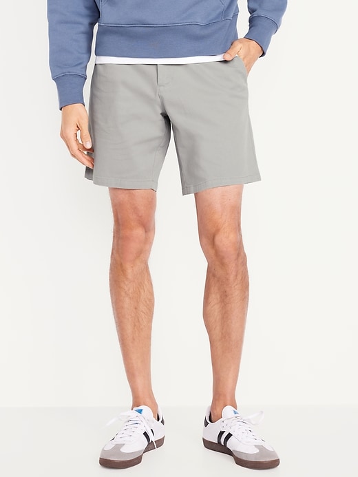 Image number 1 showing, Slim Built-In Flex Rotation Chino Shorts -- 8-inch inseam