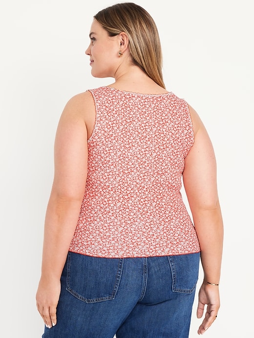 Image number 8 showing, Ribbed Cinched-Front Tank Top