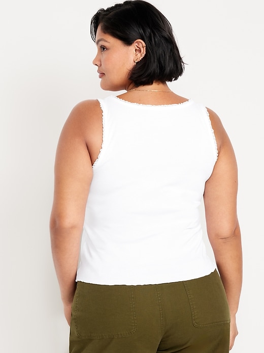 Image number 8 showing, Ribbed Cinched-Front Tank Top