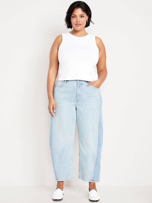 Image number 4 showing, High-Waisted Barrel Ankle Jeans