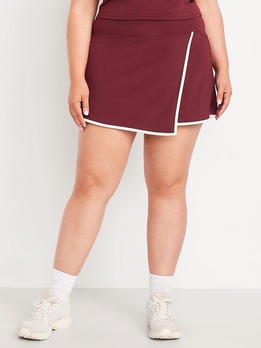 Image number 6 showing, High-Waisted PowerSoft Faux-Wrap Skort