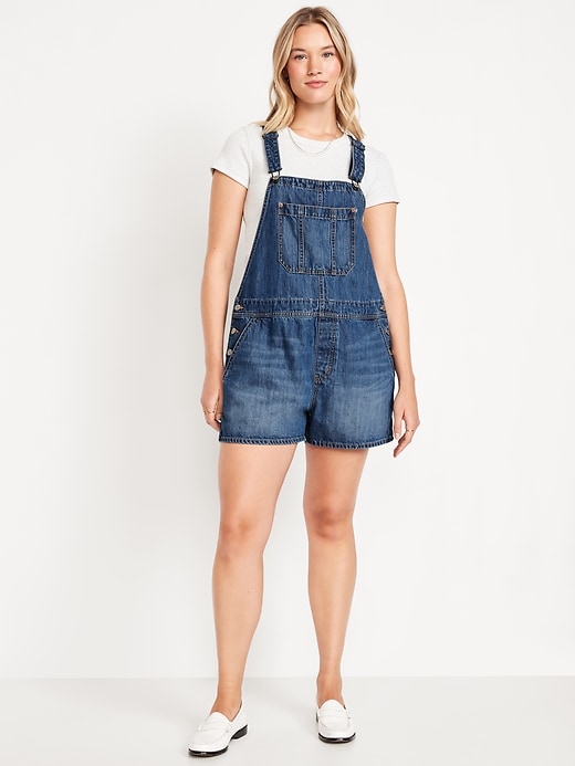 Image number 4 showing, Baggy Jean Shortalls -- 3-inch inseam