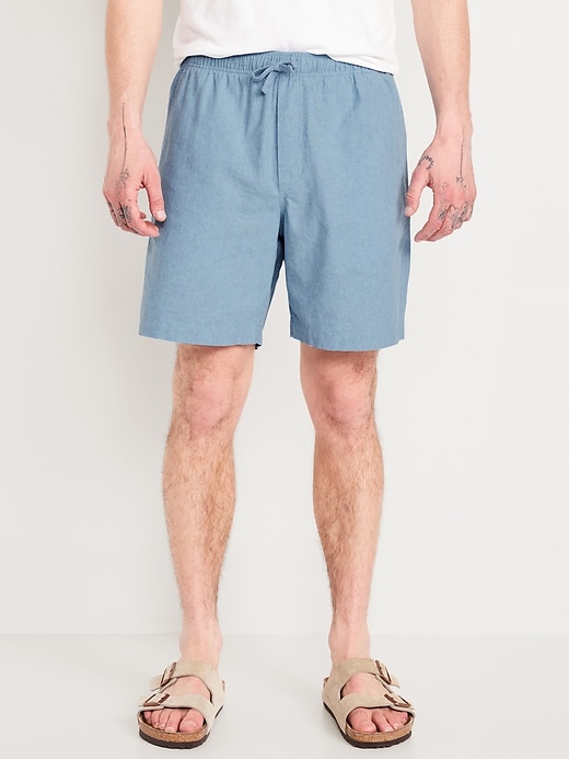 Image number 1 showing, Linen-Blend Jogger Shorts -- 7-inch inseam