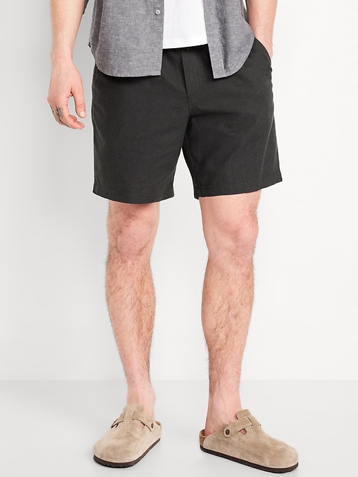 Image number 1 showing, Linen-Blend Jogger Shorts -- 7-inch inseam