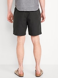 L'image numéro 2 présente Short de jogging en mélange de lin, entrejambe de 18 cm
