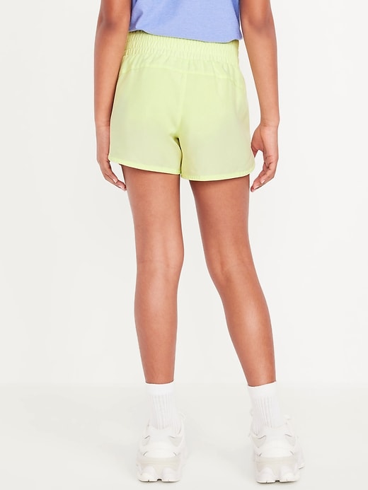 View large product image 2 of 5. High-Waisted Dolphin-Hem Run Shorts for Girls