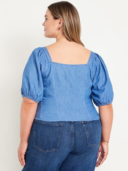 Image number 8 showing, Button-Down Puff-Sleeve Top