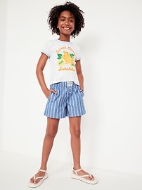 View large product image 3 of 6. Lightweight Printed Poplin Shorts for Girls