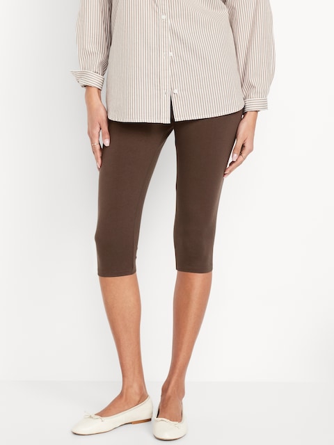 High-Waisted Fashion Layering Capri Legging
