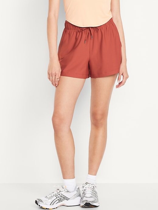 Image number 1 showing, High-Waisted PowerSoft Shorts -- 3.5-inch inseam