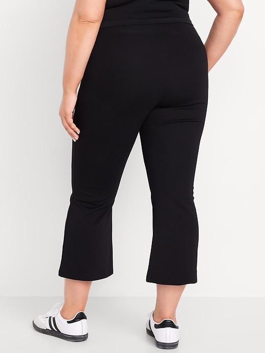 Image number 7 showing, High-Waisted Dynamic Fleece Crop Kick Flare Pants