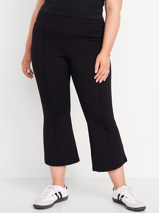 Image number 6 showing, High-Waisted Dynamic Fleece Crop Kick Flare Pants