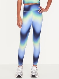 View large product image 3 of 4. High-Waisted PowerSoft 7/8-Length Performance Leggings for Girls