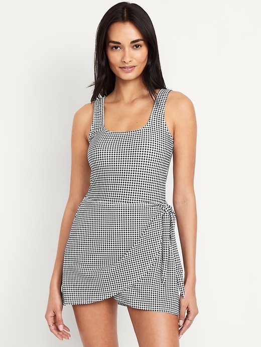 Image number 1 showing, Side-Tie Swim Dress