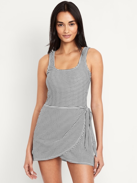 Side-Tie Swim Dress