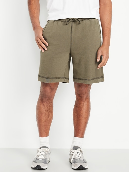 Image number 1 showing, Garment-Dyed French Terry Shorts -- 6-inch inseam