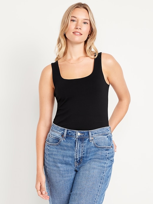 Image number 5 showing, Double-Layer Scoop-Neck Tank Top