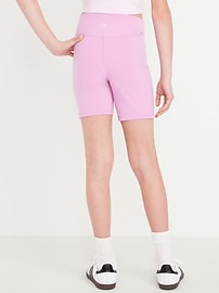 Image number 2 showing, High-Waisted PowerChill Crossover Biker Shorts for Girls
