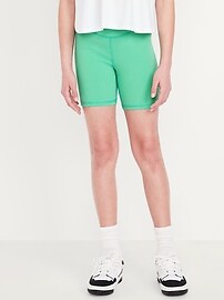 View large product image 3 of 6. High-Waisted PowerChill Crossover Biker Shorts for Girls