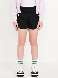 View large product image 3 of 6. High-Waisted Dolphin-Hem Run Shorts for Girls