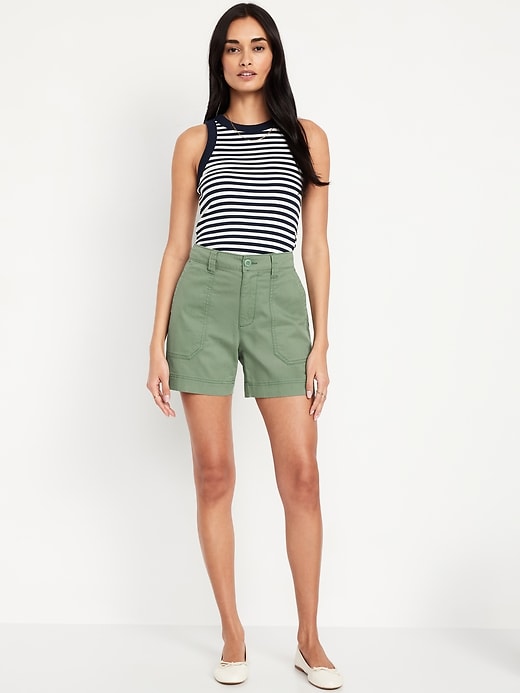 Image number 1 showing, High-Waisted OGC Chino Shorts -- 5-inch inseam