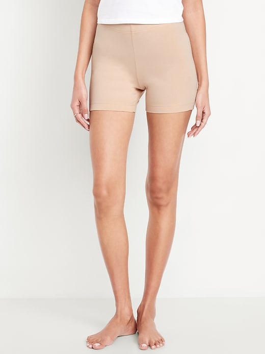 Image number 1 showing, High-Waisted Biker Shorts -- 4-inch inseam