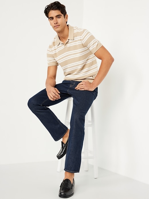 Image number 6 showing, Structured Straight Non-Stretch Jeans