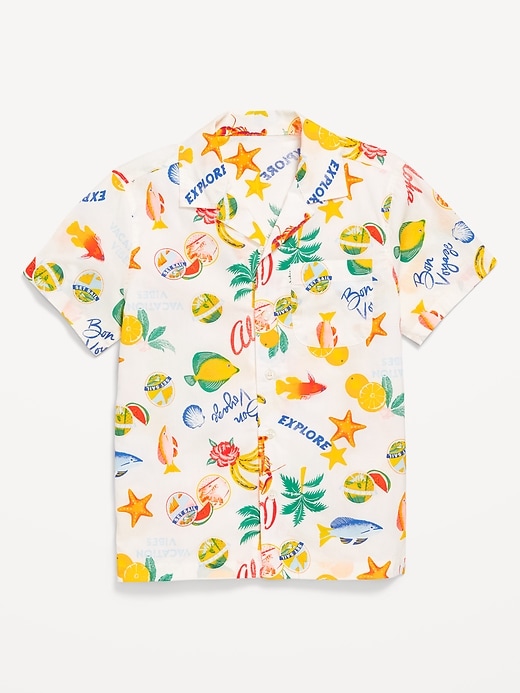 View large product image 1 of 1. Short-Sleeve Poplin Shirt for Boys