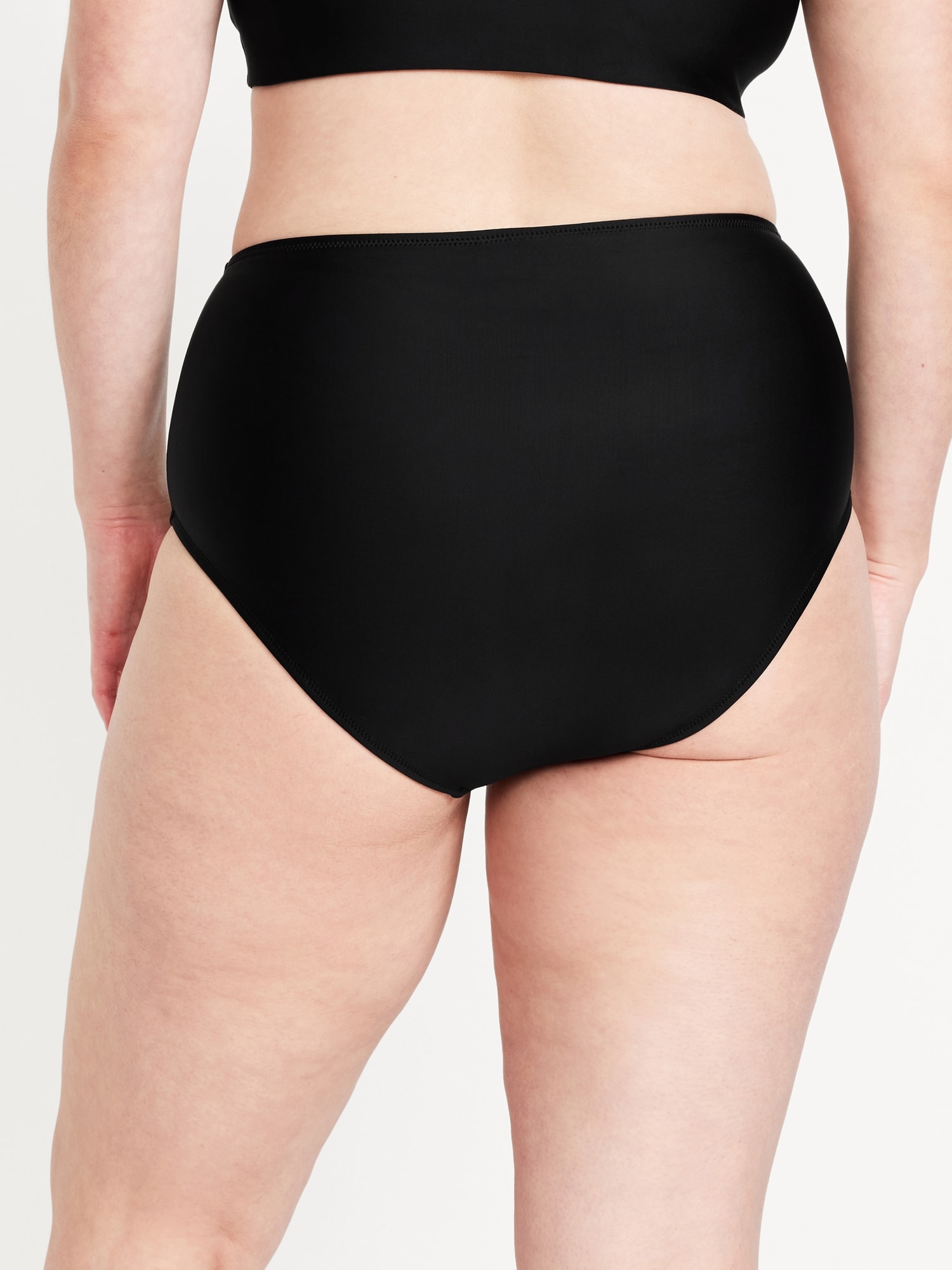 High-Waisted Bikini Swim Bottoms