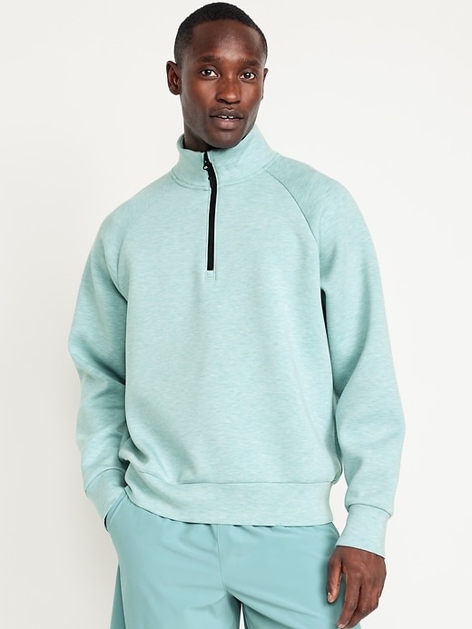 Image number 1 showing, Oversized Quarter-Zip Bounce Fleece Pullover