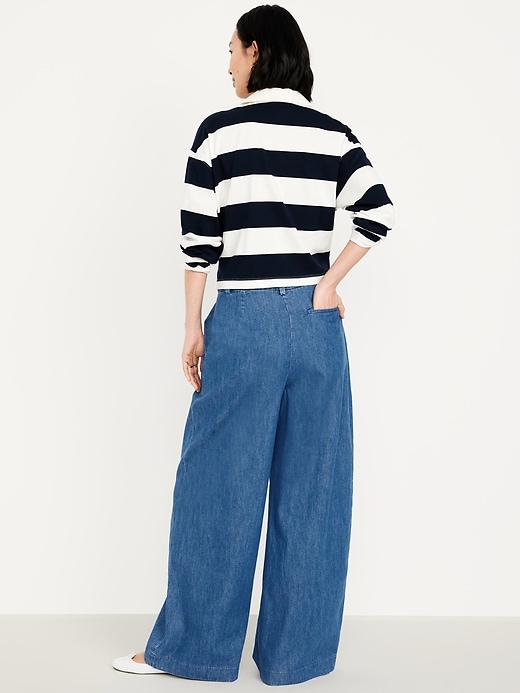 Image number 3 showing, Extra High-Waisted Taylor Super Wide-Leg Trouser Pants