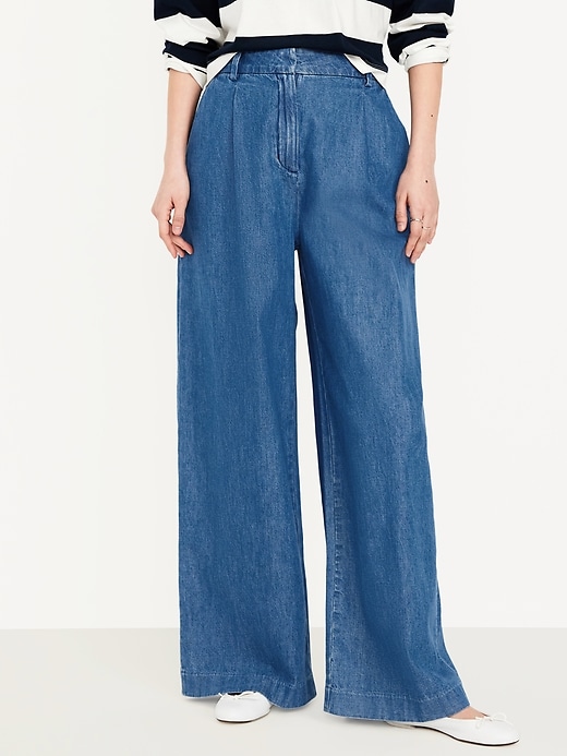 Image number 2 showing, Extra High-Waisted Taylor Super Wide-Leg Trouser Pants