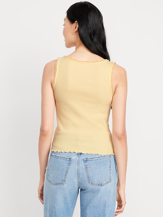 Image number 2 showing, Ribbed Cinched-Front Tank Top