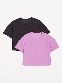 L'image numéro 1 présente T-shirt Performance NuageSport pour fille (paquet de 2)
