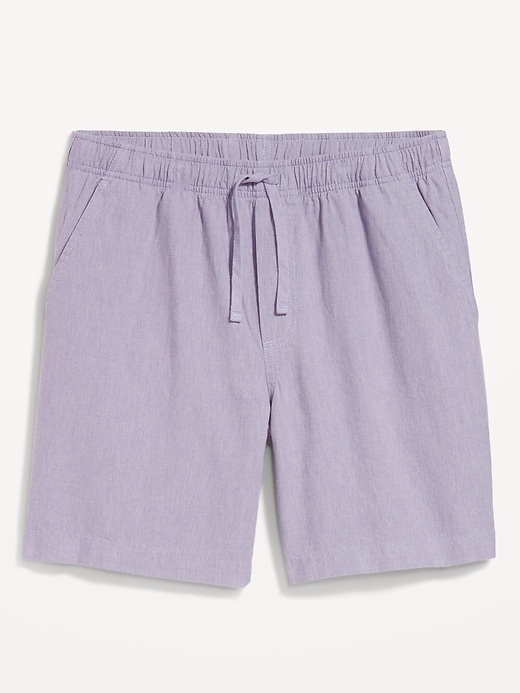Image number 3 showing, Linen-Blend Jogger Shorts -- 7-inch inseam