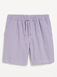 L'image numéro 3 présente Short de jogging en mélange de lin, entrejambe de 18 cm