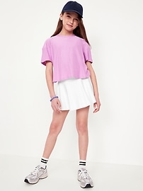 Image number 1 showing, High-Waisted Crossover PowerSoft Skort for Girls