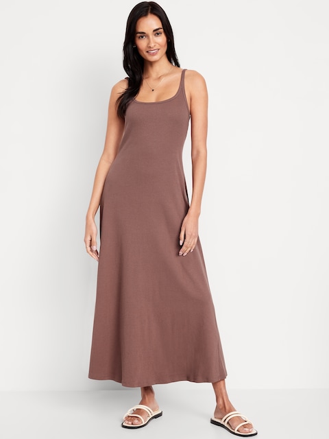 Sleeveless Ribbed Maxi Dress