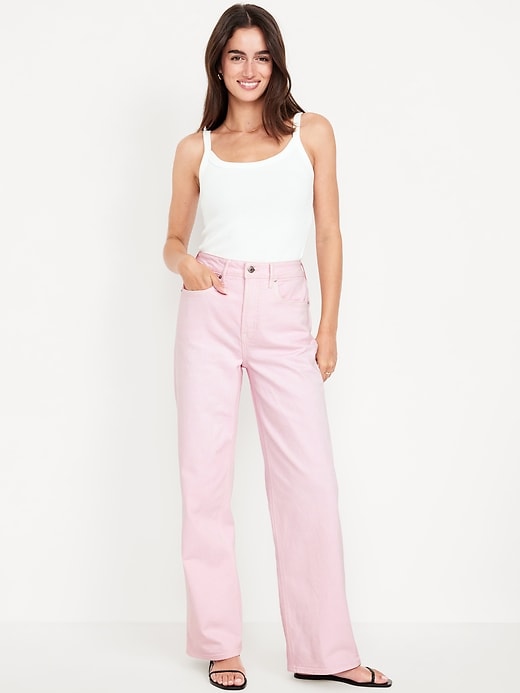 Image number 1 showing, Extra High-Waisted Wide-Leg Jeans