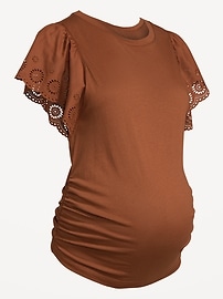 Image number 2 showing, Maternity EveryWear Flutter Sleeve Top