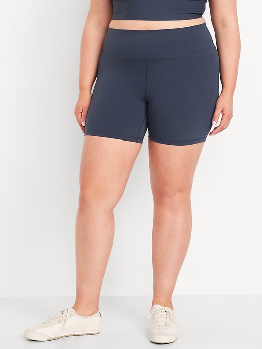 Image number 6 showing, High-Waisted StudioSmooth Biker Shorts -- 6-inch inseam