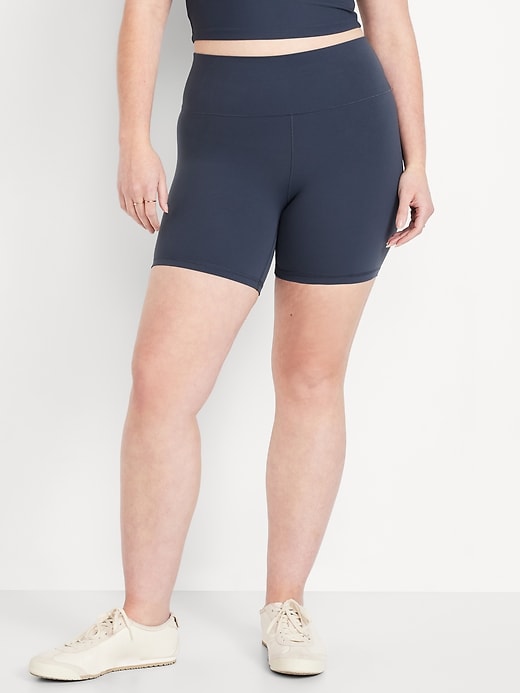 Image number 4 showing, High-Waisted StudioSmooth Biker Shorts -- 6-inch inseam