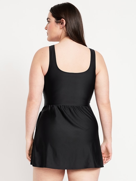 Image number 6 showing, Matte Side-Tie Swim Dress