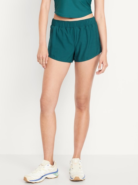 Mid-Rise StretchTech Run Shorts -- 3-inch inseam - Jet Stream