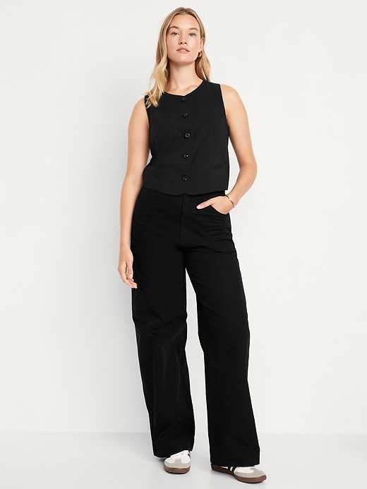 Image number 4 showing, Extra High-Waisted Mariner Wide-Leg Pants